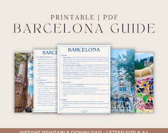 Printable Barcelona Travel Guide – Trip Planner (PDF)