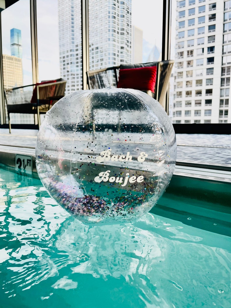 Glitter Sparkle Confetti Beach Ball Personalized for Etsy