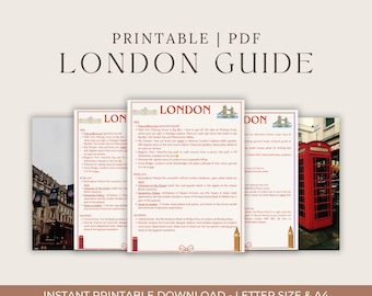 Printable London Travel Guide – Iconic Sights & Itinerary (PDF)