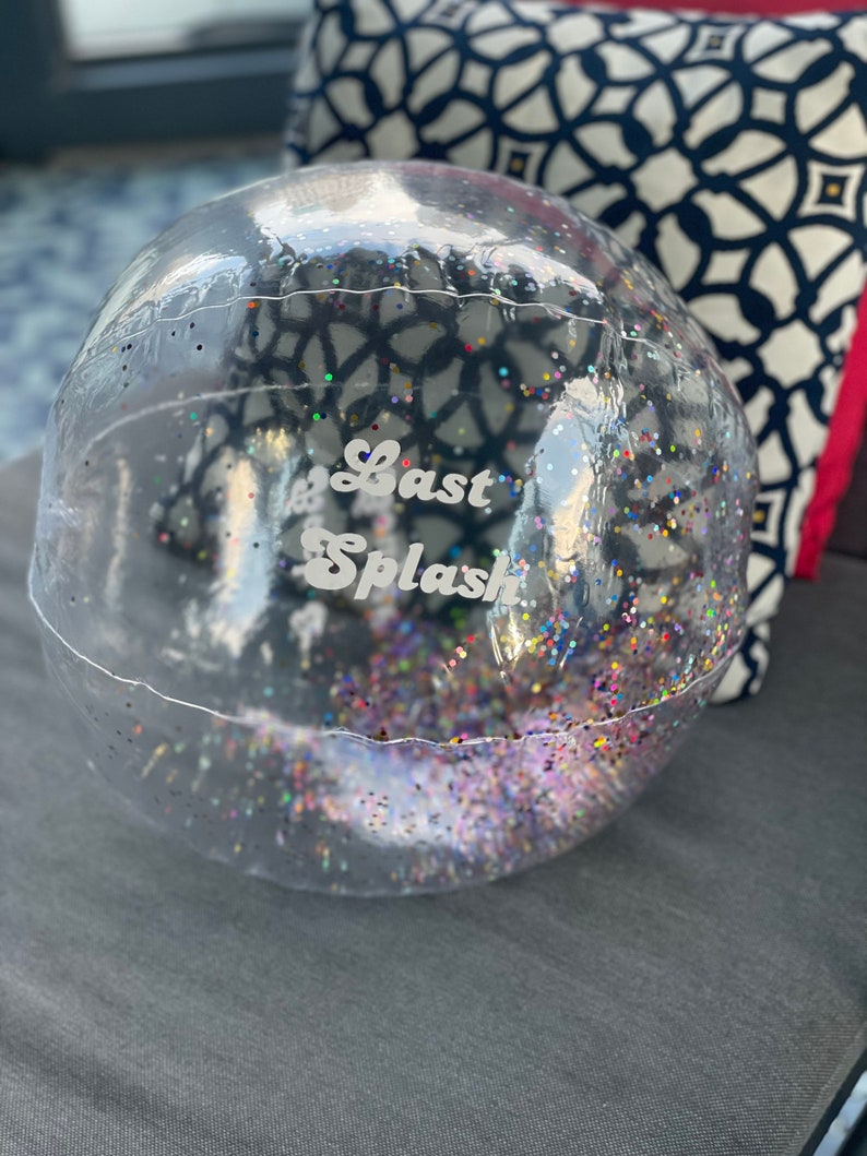 Glitter Sparkle Confetti Beach Ball Personalized for Etsy