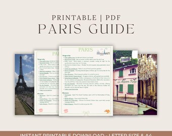 Printable Paris Travel Guide – Museums, Sights, Food (PDF)