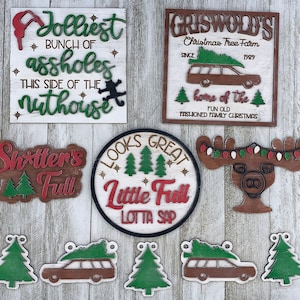 Christmas Vacation Themed Tiered Tray Kit - DIY