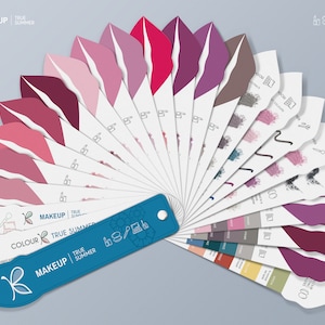 TRUE / COOL Summer MAKEUP Colour Palette for Personal Colour Analysis – 12 Season System Swatch by Kelly Tavora