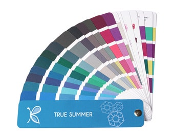 TRUE / COOL Summer Colour Palette for Personal Colour Analysis – 12 Season System Swatch by Kelly Tavora