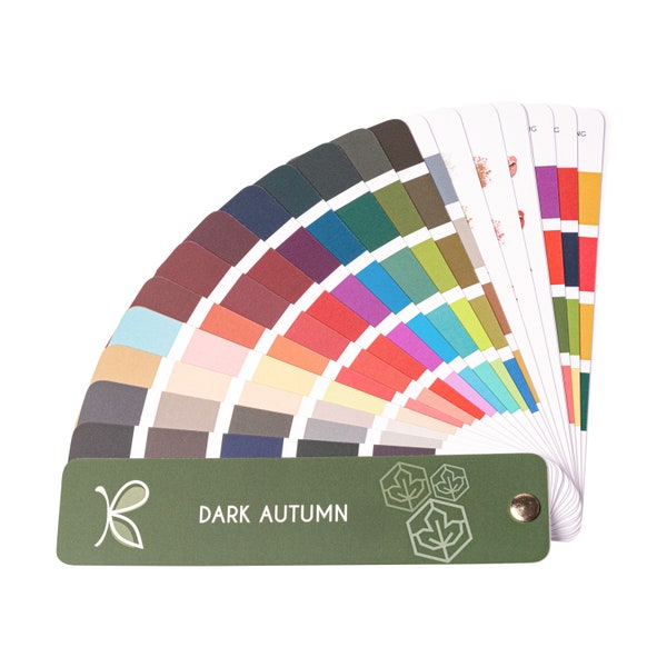 Abanico de paleta de colores otoñales OSCURO / PROFUNDO de Kelly Tavora - Pequeñas empresas