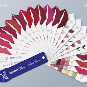 DARK / DEEP Winter MAKEUP Colour Palette for Personal Colour Analysis – 12 Season System Swatch by Kelly Tavora