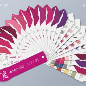 BRIGHT Winter MAKEUP Colour Palette for Personal Colour Analysis – 12 Season System Swatch by Kelly Tavora