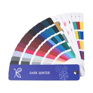 DARK / DEEP Winter Colour Palette for Personal Colour Analysis – 12 Season System Swatch by Kelly Tavora
