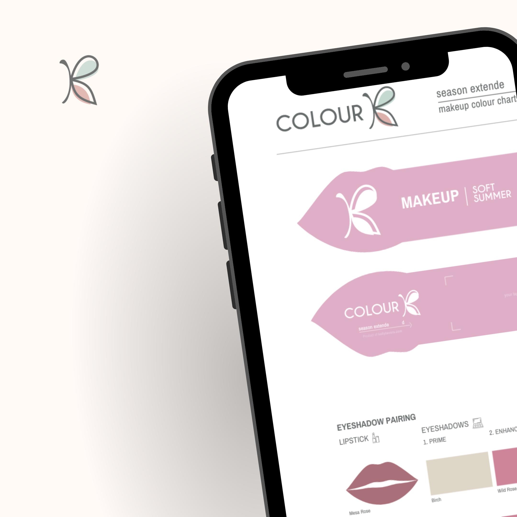 Soft Summer Makeup Colour Palette: Personal Colour Analysis (Digital Download, PDF