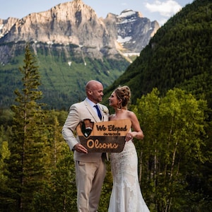 National Park Welcome Sign - family name sign, custom national park sign layered laser cut & engraved, national park wedding sign image 8