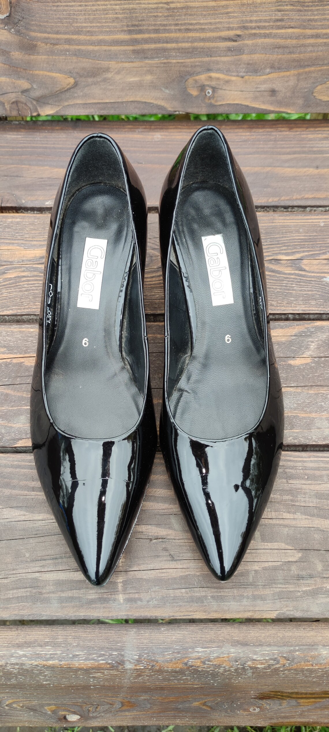 gabor black flat shoes