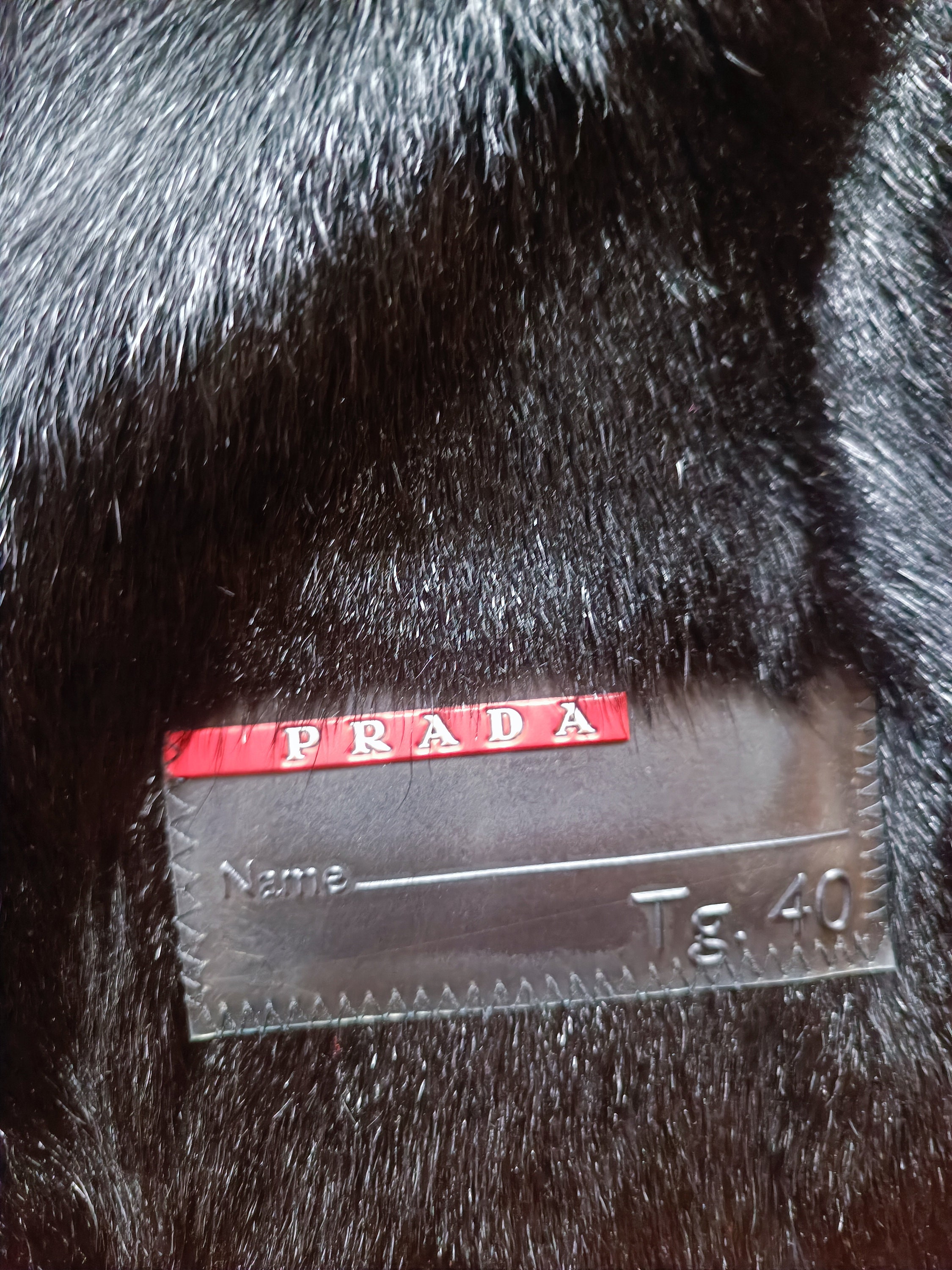 Vintage Women PRADA Jacket,prada Dyed Goat Fur Jacket,black Vintage Women PRADA Jacket,prada Dyed Goat Fur Jacket,black