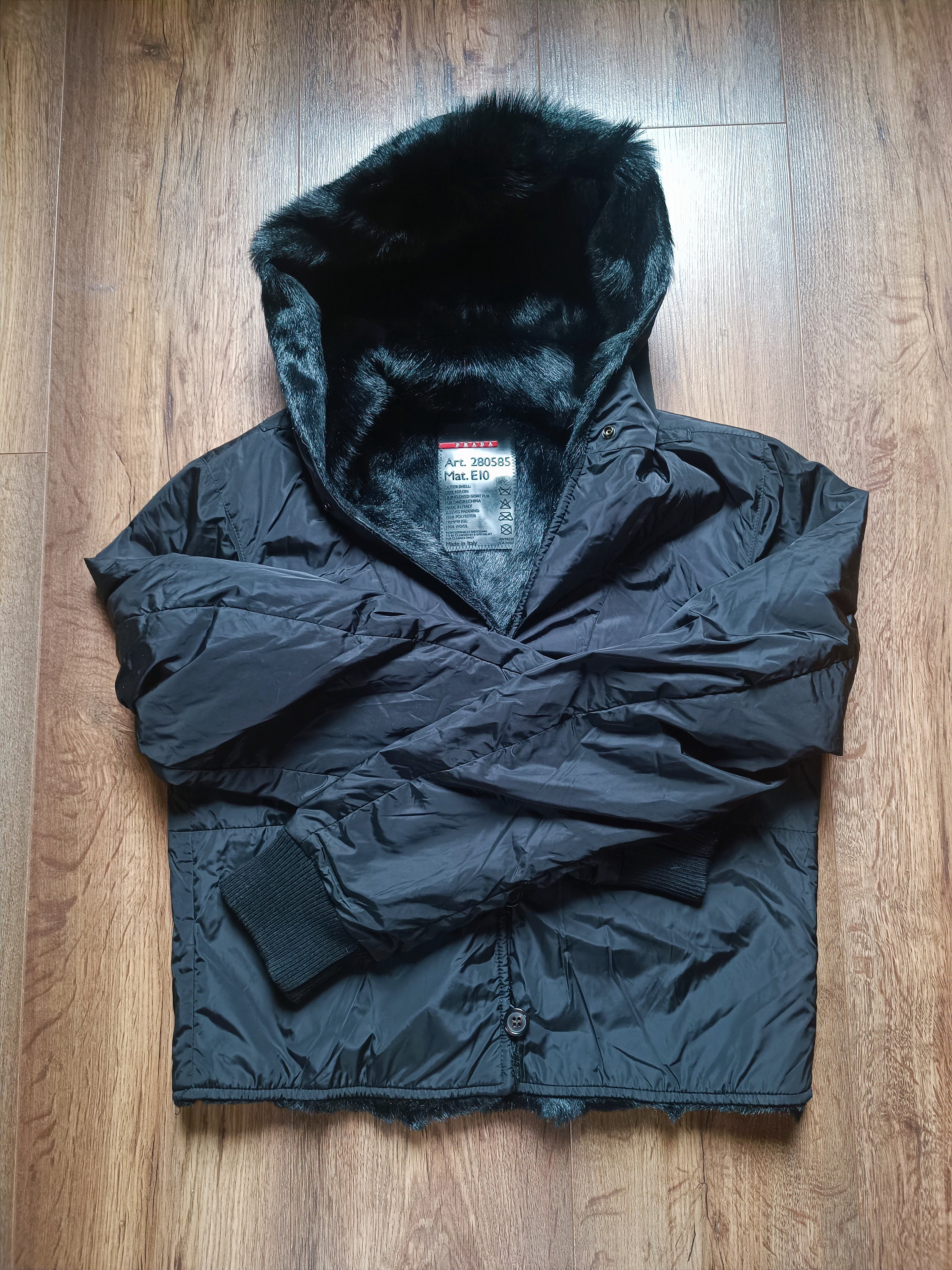 Vintage Women PRADA Jacket,prada Dyed Goat Fur Jacket,black Vintage Women PRADA Jacket,prada Dyed Goat Fur Jacket,black