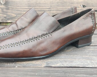 Sobriquette Ster Vast en zeker Vintage Leather Women's Shoesbama Shoes Brown Shoes - Etsy