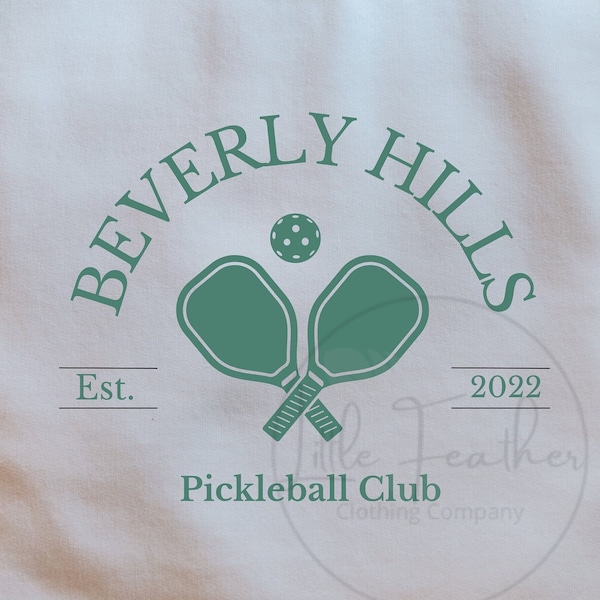 Beverly Hills Pickleball Club, 90s aesthetic SVG, vsco png, vintage style SVG, Beverly Hills, California SVG, preppy, varsity svg, preppy