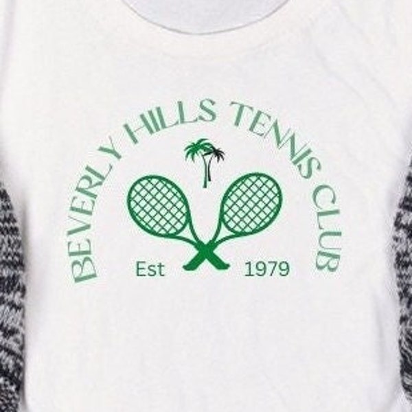 Retro Tennis Club Png, 90s aesthetic SVG, vsco png, vintage style SVG, Beverly Hills png, California SVG, varsity svg, preppy stuff
