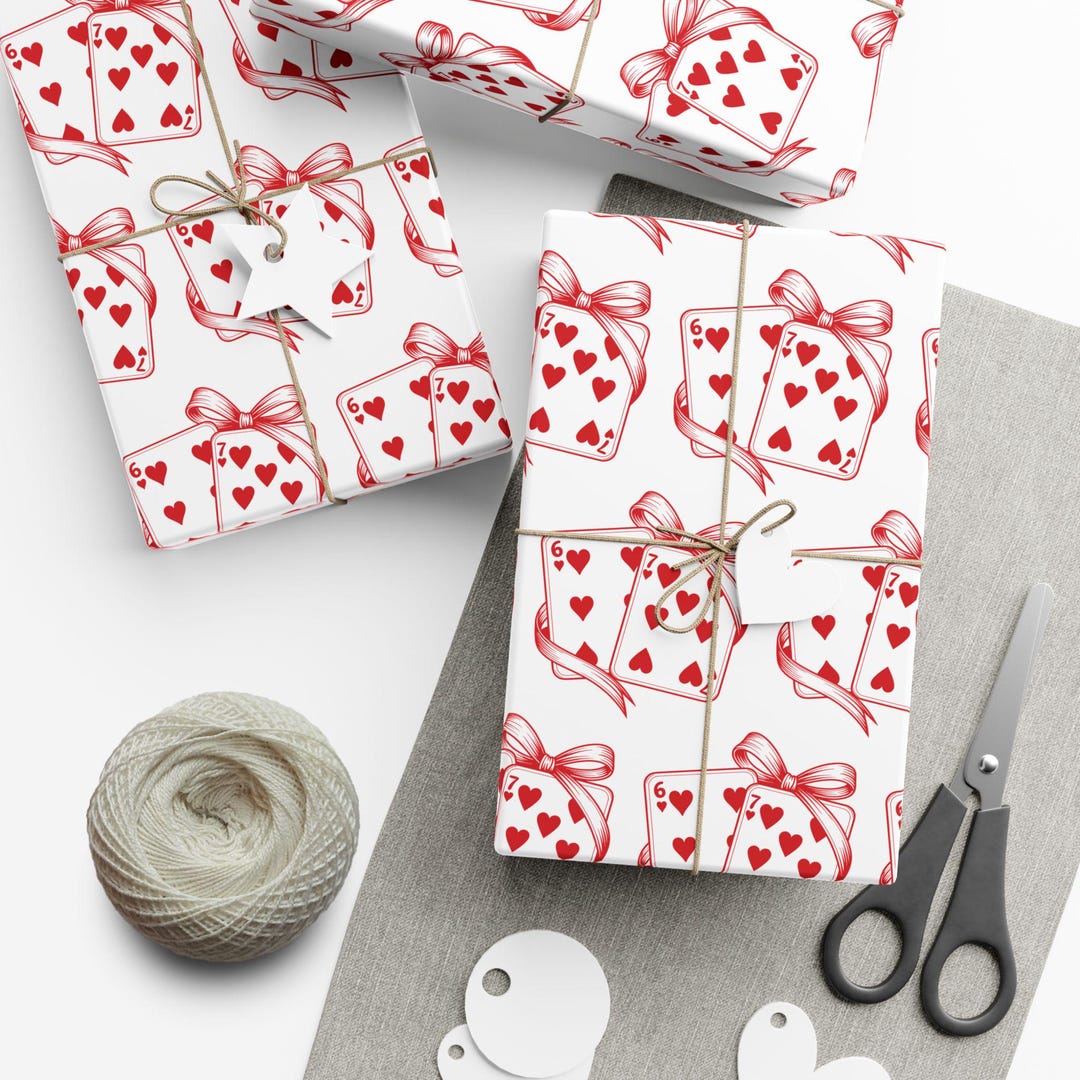 6 7 Wrapping Paper, Heart Wrapping Paper, Romantic Presents Wrapping ...