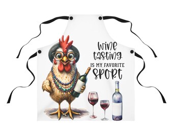 Tablier personnalisé, tablier de poulet, essentiels de cuisine, tablier de poulet fantaisie, tablier de dégustation de vin, tablier de poulet drôle, cadeau de pendaison de crémaillère