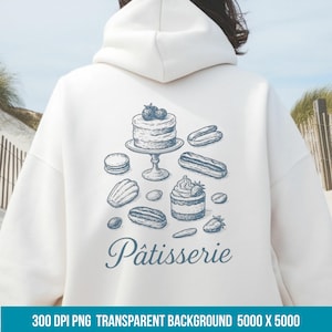 Pâtisserie PNG - French Bakery Clipart for T-Shirts, Café Decor, and Kitchen Prints - Hand-Drawn Sublimation Design