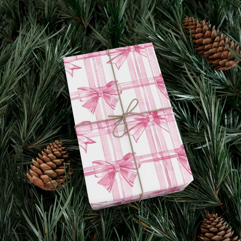 TaoBary 6 Pack Giant Christmas Gift Bags 55x35 Inches - Buffalo Plaid Snowflake Design, Includes Tags & String
