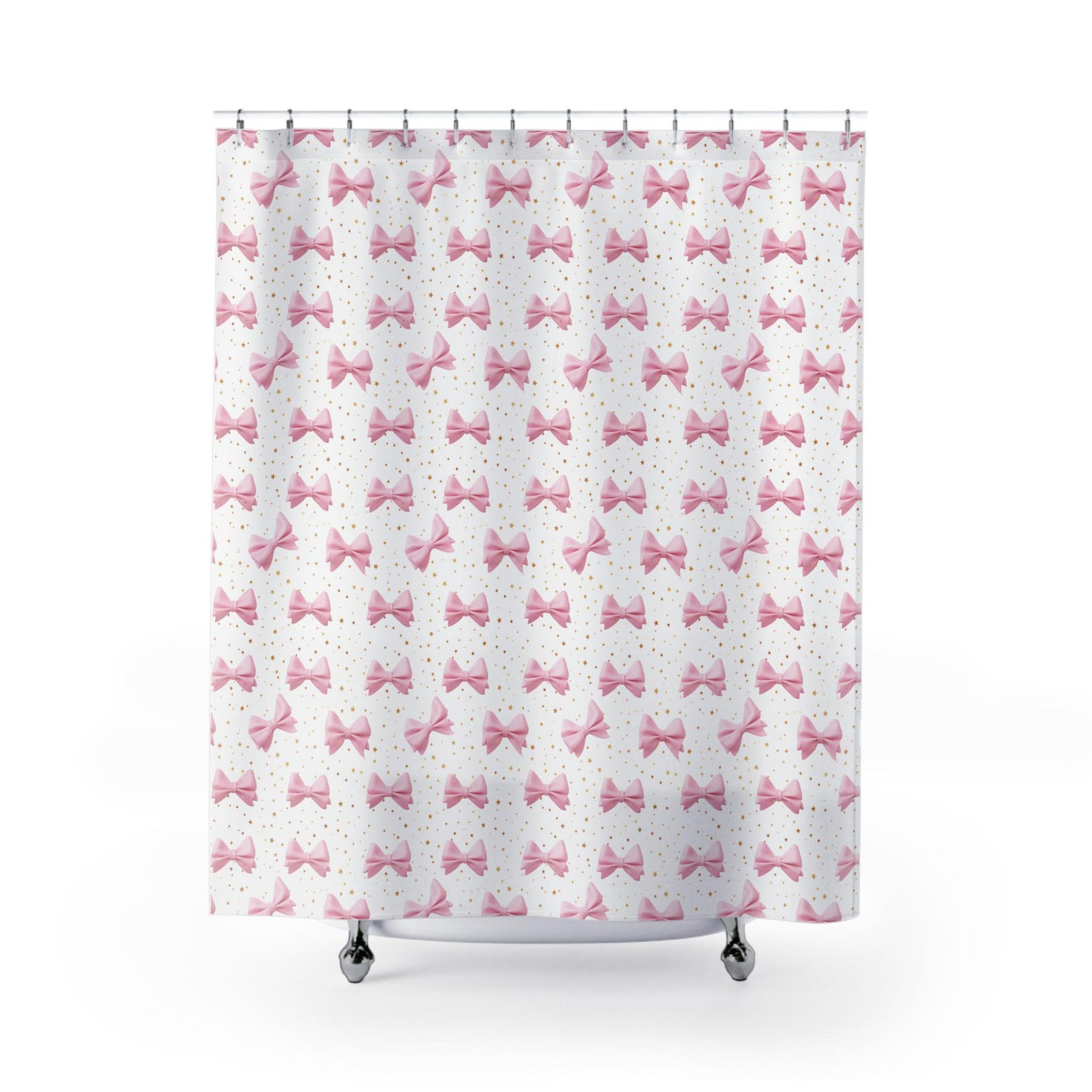 Coquette Shower Curtain,bow Shower Curtain,coquette Decor,bow Coquette