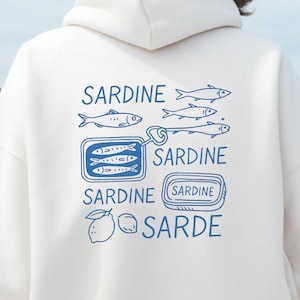 Hand-Drawn Sardine PNG: Blue Ink Fish Illustration (Digital Download