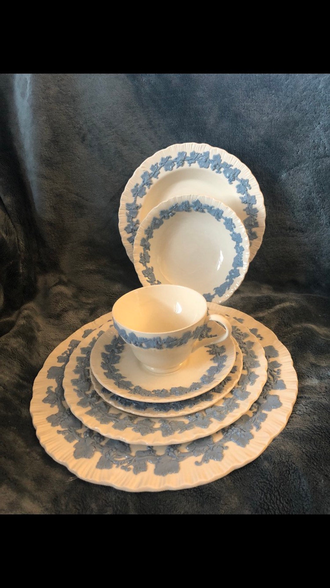 Vintage Wedgwood Embossed Queensware Etruria/barlasto With Etsy