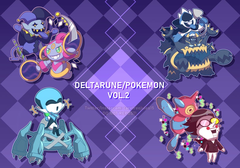 Deltarune/Pokemon Acrylic Keychains (Villains) 