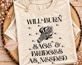 Will Burn Sage and Bridges PNG, spiritueel sublimatieontwerp, digitale download