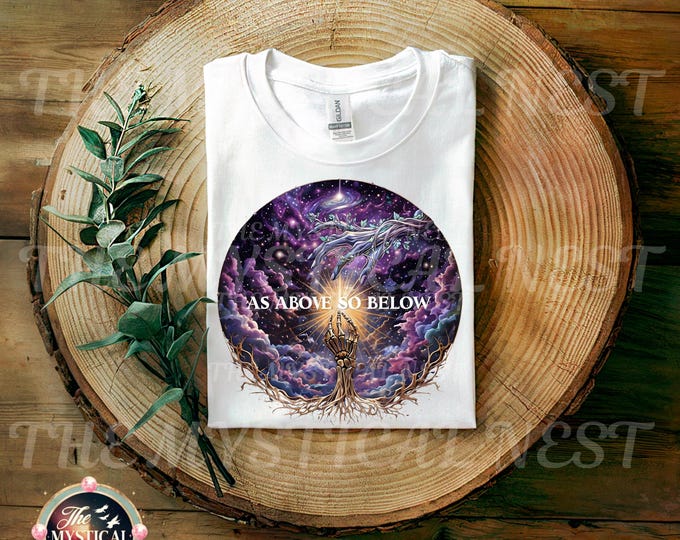 As Above So Below PNG, Mystical PNG, Celestial Art, Spiritual Wall Decor, Cosmic Sublimation Design, Occult Tee Graphic