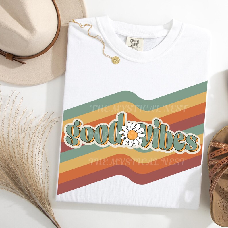 Good Vibes and Retro Vibes PNG Instant Download by the mystical nest
