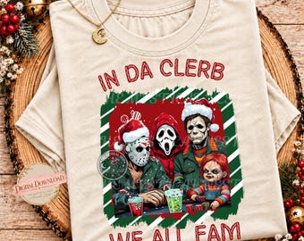 Feliz Navidad Creepmas PNG, Diseño de sublimación de terror navideño, Descarga digital