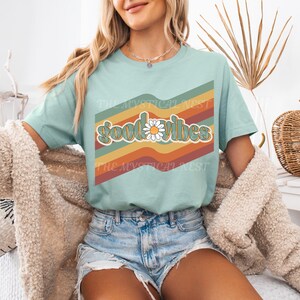 Good Vibes and Retro Vibes PNG Instant Download by the mystical nest