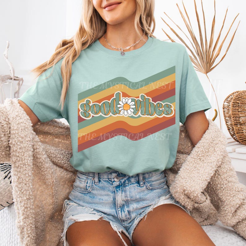 Good Vibes and Retro Vibes PNG Instant Download by the mystical nest