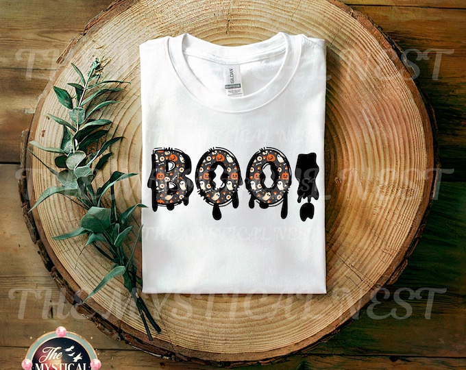 Halloween Boo PNG, Ghost and Pumpkin Printable art, Digital Download, Sublimation Art, Halloween Clipart, Spooky Season