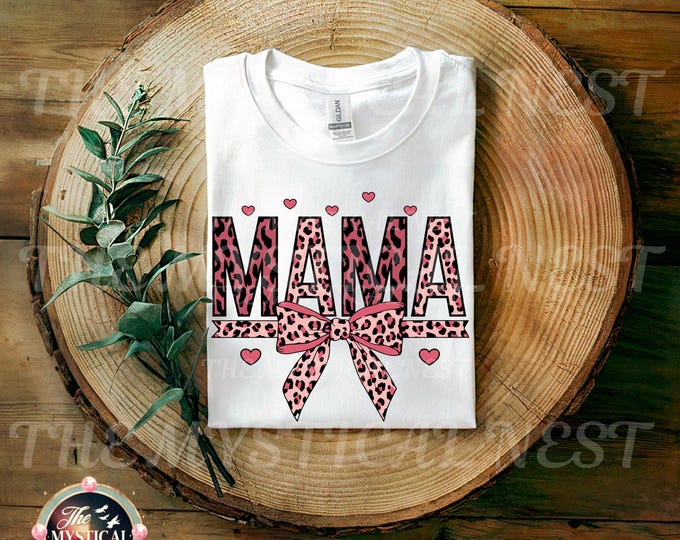 Mothers Day PNG, Mom PNG, Leopard Mama PNG - Mother's Day Sublimation Design, Leopard Print Clipart for Mom Gift, Mama Digital Download