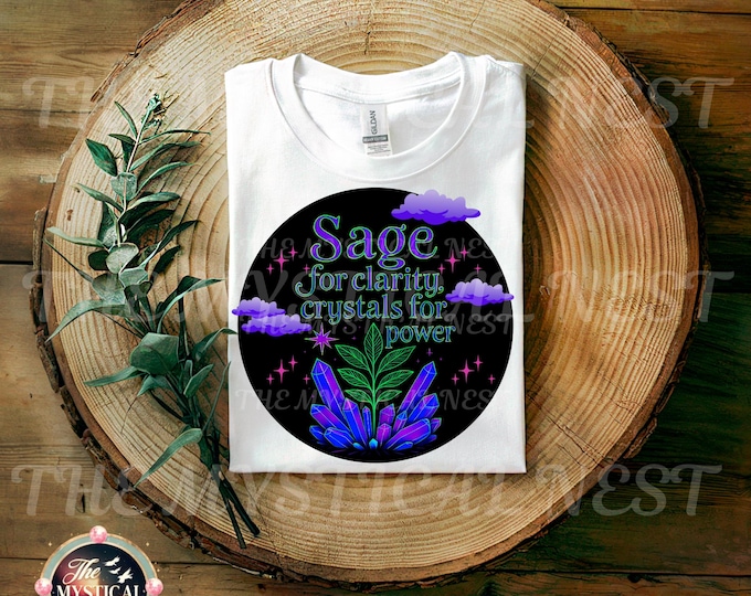 Sage for clarity Crystals for protection PNG, Crystals And Moon PNG, Witchy Sublimation, Witchcraft Clipart, Witch PNG, Digital Download