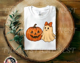 Retro Halloween PNG: Ghost, Pumpkin, Spooky Season (Digital Download)
