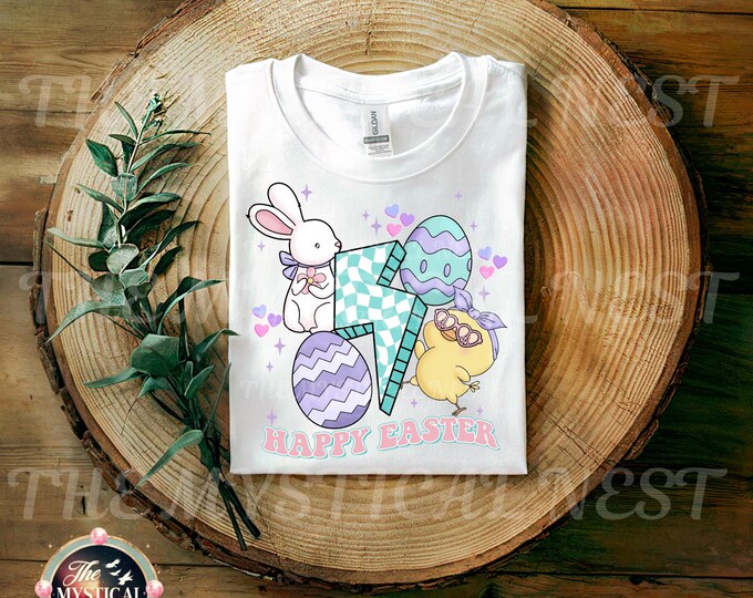 Happy Easter PNG, Easter PNG or Kids, Digital Download, Spring Clipart, Easter Egg Design, Printable Art, Instant Download