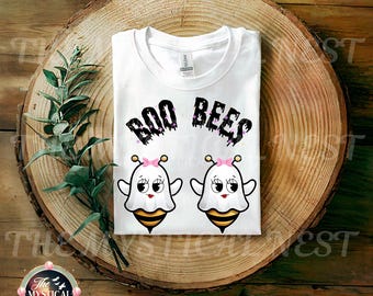 Boo Bees Halloween PNG, Halloween PNG, Cute Halloween Graphics, Digital Download, Printable Design, Halloween Clipart,