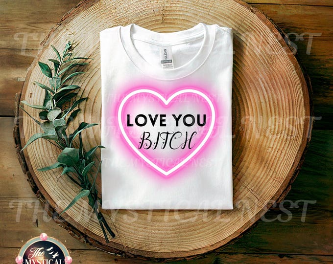 Funny Valentine PNG, Pink Neon Heart, Friend Gift (Digital Download