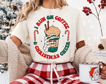 Weihnachtskaffee-PNG, 300 DPI, transparente Clipart mit festlichem Zitat