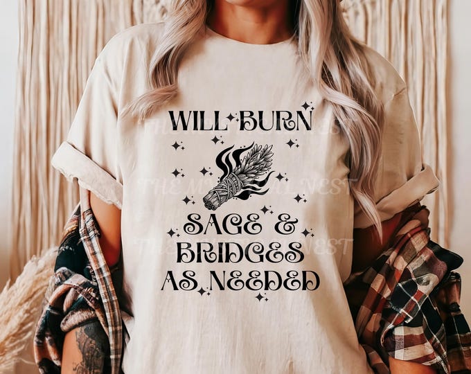 Witchy Burn Sage PNG: Gothic Spiritual Sublimation (Digital Download)