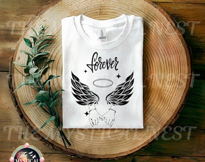 In Memory PNG, Memorial Gift png, Forever PNG, Pinky Promise PNG, Angel Wings svg, Rest in Peace png, Loving Memory svg