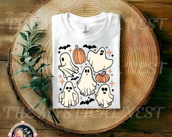 Ghost PNG, Pumpkin Clipart, Ghouls PNG, Sublimation Design, Digital Download, Spooky Decor, Halloween Clipart, Vintage Halloween Art