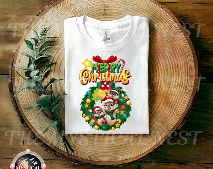 Christmas Chipmunk PNG, Sublimation Design, Holiday Chipmunk Art, Festive Chipmunk Print, Christmas clipart, Christmas PNG, Chipmunk clipart
