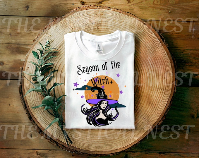 Season of the Witch PNG, Halloween Clipart, Digital Download, Halloween Sublimation, Witchy Vibes, Spooky Season