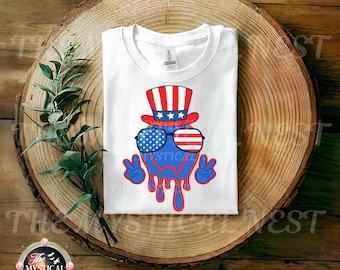 Drippy Smiley Face png,  Patriotic Png, peace Sign png, USA Flag png, 4th of July png, American png, Independence day png, Merica png