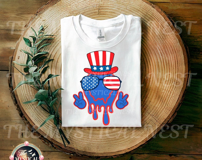 Drippy Smiley Face png,  Patriotic Png, peace Sign png, USA Flag png, 4th of July png, American png, Independence day png, Merica png