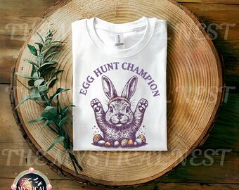 Easter Egg Hunt Champion PNG, Easter Sublimation, Cute Bunny, Easter Egg Graphic, Bunny PNG, Digital Download